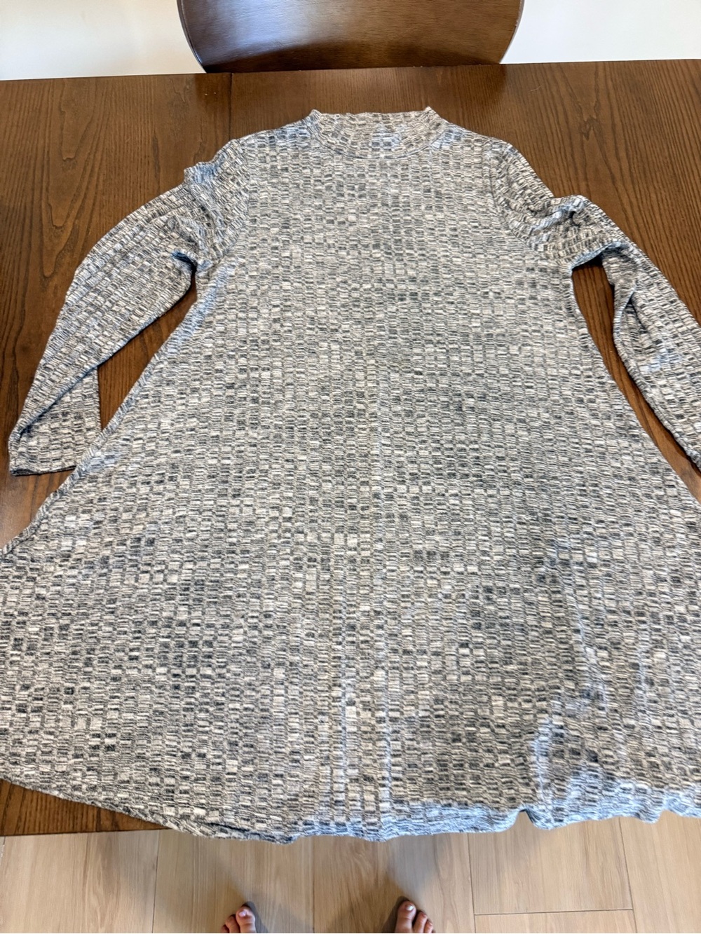 XL Ivanka Trump Gray Marled Knit Dress - Picture 3 of 5